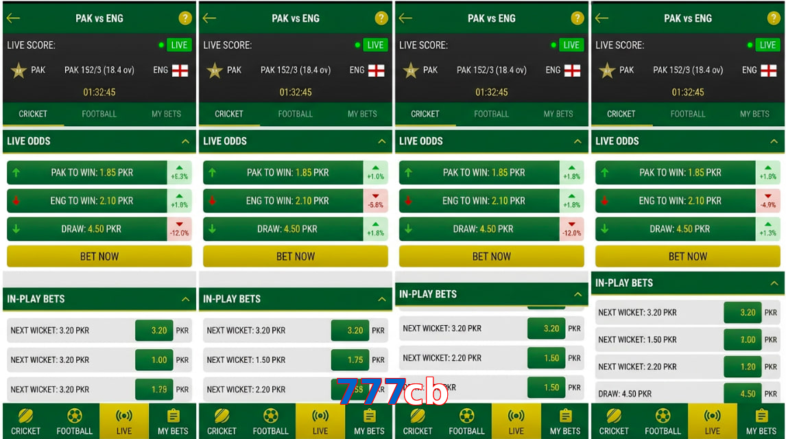 Game list for 777Cb bet section